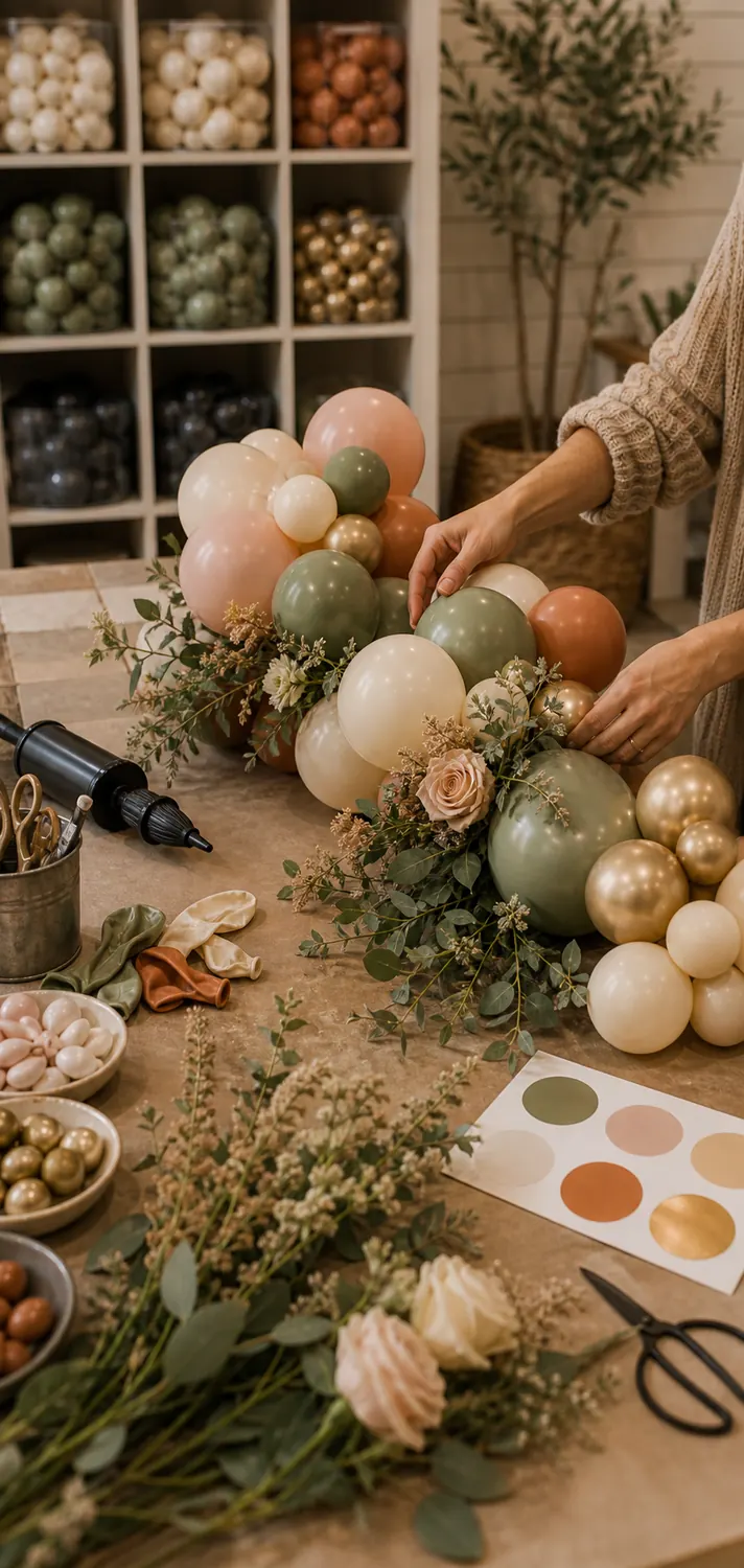Behind-the-scenes balloon design studio work