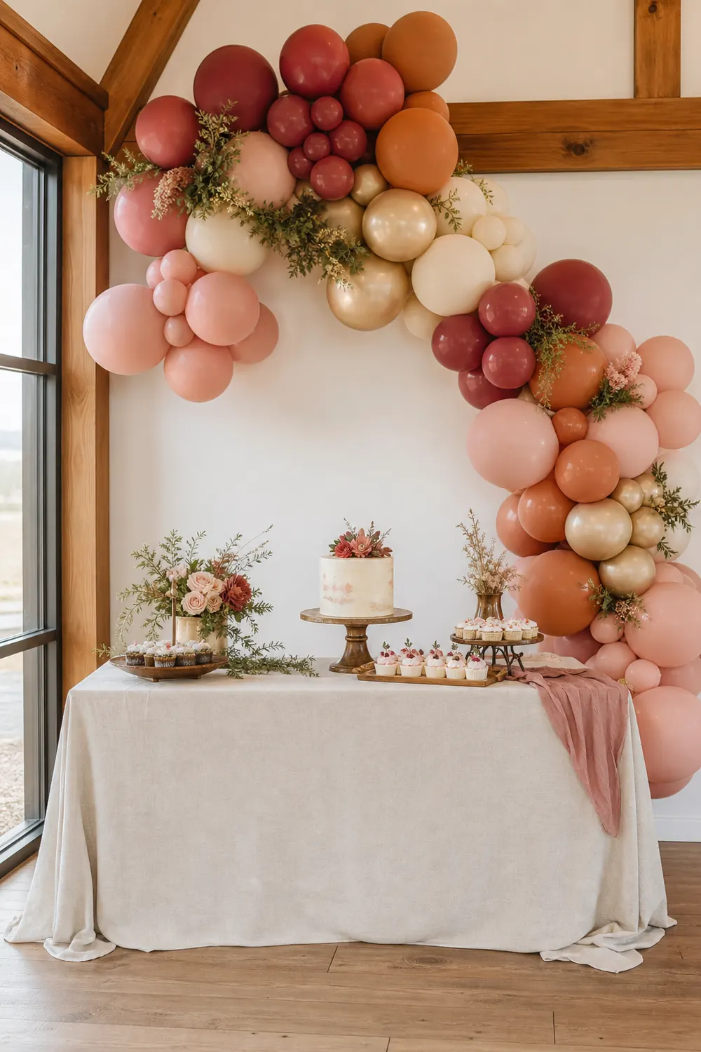 Birthday balloon garland